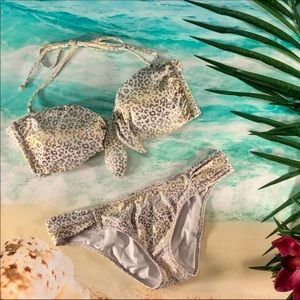 VS Metallic Leopard Print Bikini- Large/Small